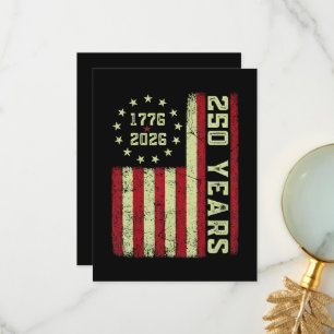 Carte De Remerciements Drapeau Usa 250e Anniversaire