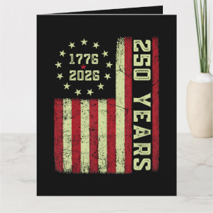 Carte De Remerciements Drapeau Usa 250e Anniversaire
