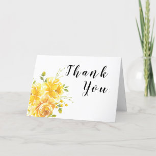 Carte De Remerciements Dreamy Yellow Rose Mariage