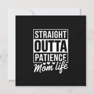Carte De Remerciements Droit Dehors Patience - Maman Vie