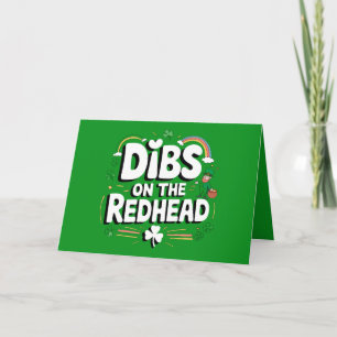 Carte De Remerciements Droit sur la rousse drôle de la Saint-Patrick