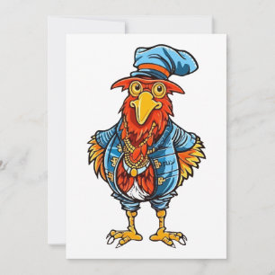 Carte De Remerciements Drôle Bossy Cartoon Rooster