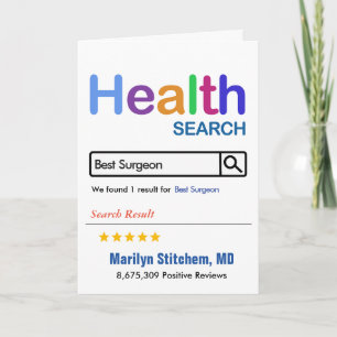 Carte De Remerciements Drôle cadeau meilleur chirurgien