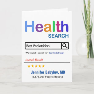 Carte De Remerciements Drôle cadeau meilleur pédiatre