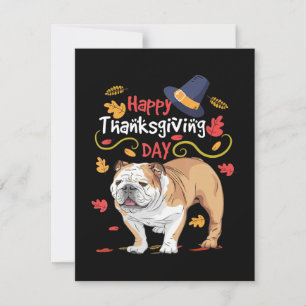 Carte De Remerciements Drôle cadeau Thanksgiving pour Bulldog anglais