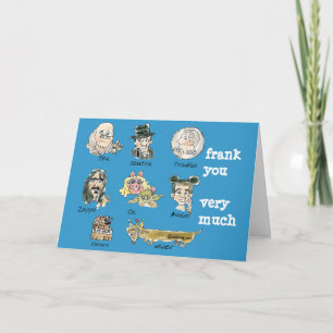 Carte De Remerciements Drôle Cartoon Frank Vous Beaucoup