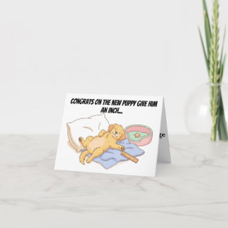 Carte De Remerciements Drôle de chiot félicitations pouce mile amateur de