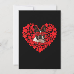 Carte De Remerciements Drôle de jour de la Saint-Valentin avec patte de c