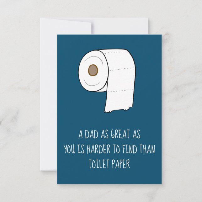 Carte De Remerciements Drôle Fête des pères Cadeau Amour Papa Toilet Papi (Devant)