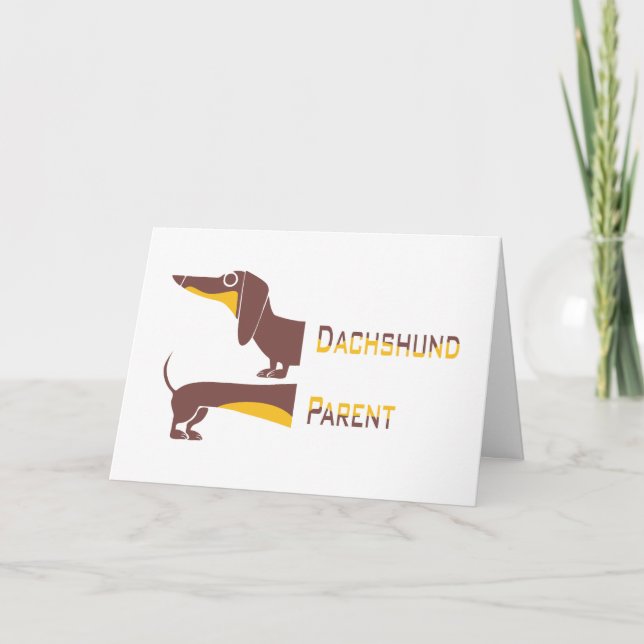 Carte De Remerciements Drôle mignon dachshund pour parent chien long (Devant)