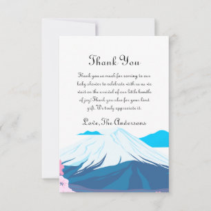 Carte de remerciements du Baby shower de la montag