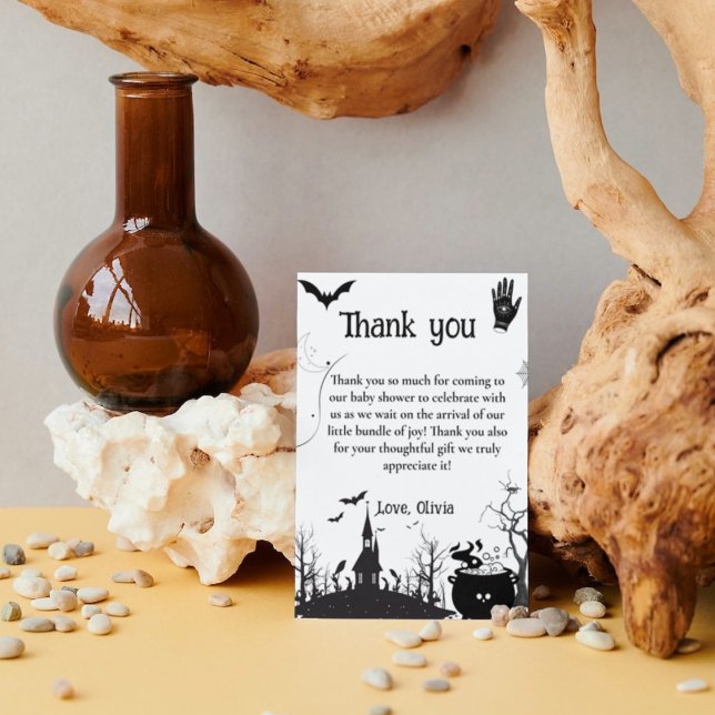 Carte de remerciements du Baby shower fantôme d'Ha (Créateur téléchargé)