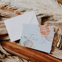 Carte de remerciements du Baby shower spatial