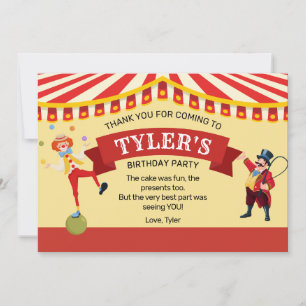 Carte de remerciements du Carnaval