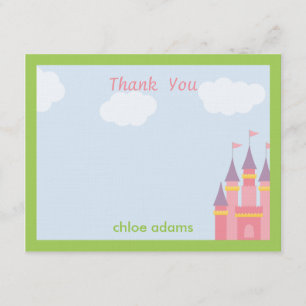 Carte de remerciements du château de Princess