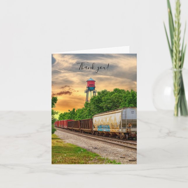 Carte de remerciements du coucher de soleil de Ste (Devant)