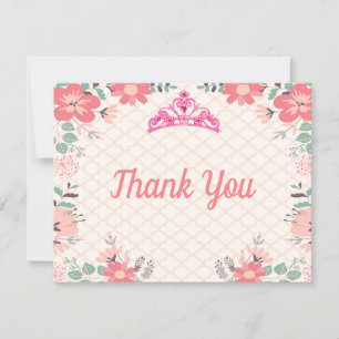 Carte de remerciements du Princess Party
