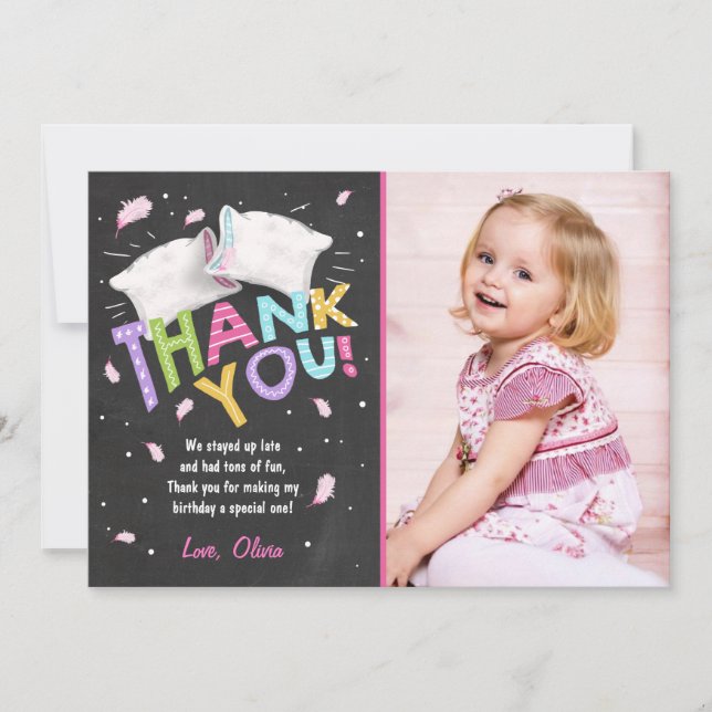 Carte de remerciements du pyjama de la fête du boi (Devant)