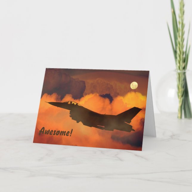 Carte de remerciements du service militaire Jet et (Devant)