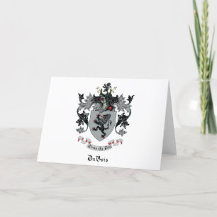 Carte De Remerciements DuBois Family Crest Blank Note Cards