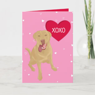 Carte De Remerciements Dudley Labrador Valentines XOXO