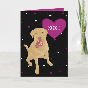 Carte De Remerciements Dudley Labrador Valentines XOXO