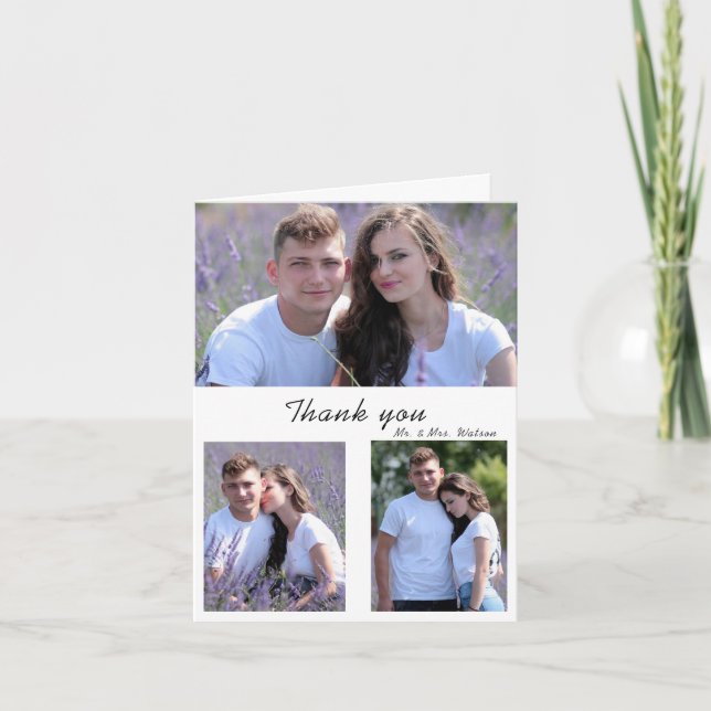 Carte De Remerciements Dusty Blue Greenery Eucalyptus Mariage Feuille (Devant)