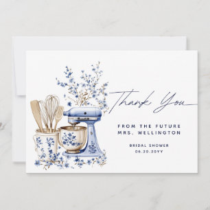 Carte De Remerciements Dusty Blue Remué Mariage Shower