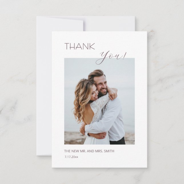 Carte De Remerciements Dusty Pink Boho  Flowers Thank You Card (Devant)