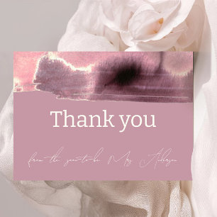 Carte De Remerciements Dusty Rose Mauve minimaliste moderne