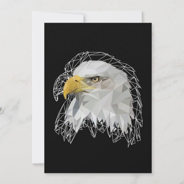 Carte De Remerciements Eagle Lowpoly (Devant)