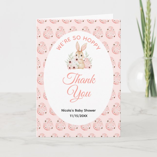 Carte De Remerciements Easter Bunny Baby Shower (Devant)