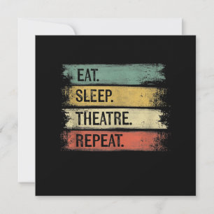 Carte De Remerciements Eat Sleep Théâtre Répétition Théâtre Tech Cadeaux 
