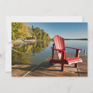 Carte De Remerciements Eau Adirondack Chaise au lac