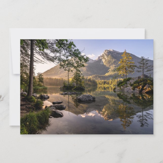 Carte De Remerciements Eau | Lac Hintersee Berchtesgaden Allemagne (Devant)