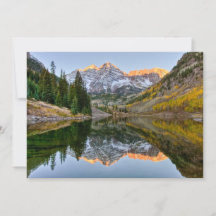 Carte De Remerciements Eau Maroon Bells Lake Aspen Trees