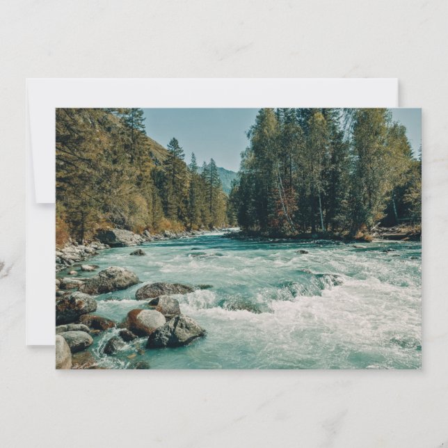 Carte De Remerciements Eau | Rivière Kucherla, Altaï (Devant)