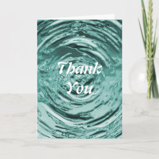 Carte De Remerciements Eau Turquoise