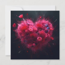 Éclatement du coeur rose
