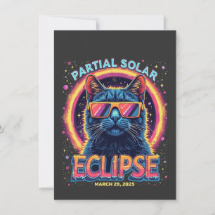 Carte De Remerciements Éclipse solaire partielle 2025 Cat Kitten