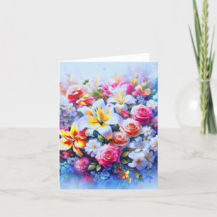 Carte De Remerciements Éclosion d’Amour : Une Symphonie Florale, ou 