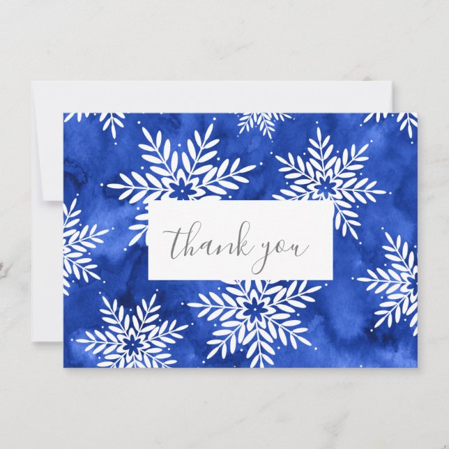 Carte De Remerciements Éclosoirs Abstraits Indigo (Devant)