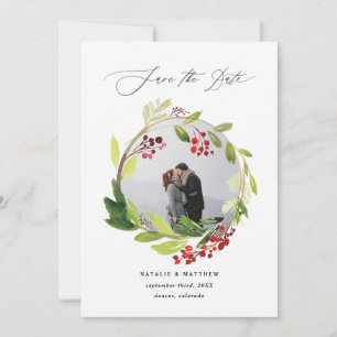 Carte De Remerciements Économies de photo de guirlande d'hiver