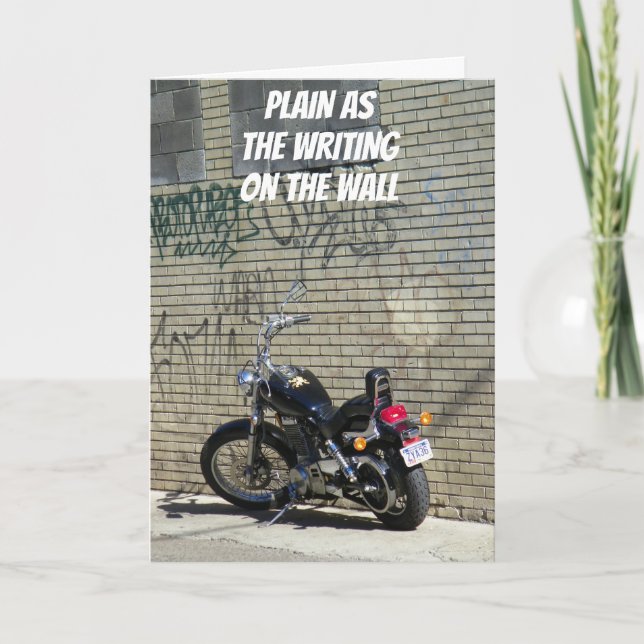 CARTE DE REMERCIEMENTS ÉCRIRE SUR LE MUR-MERCI ! (Devant)