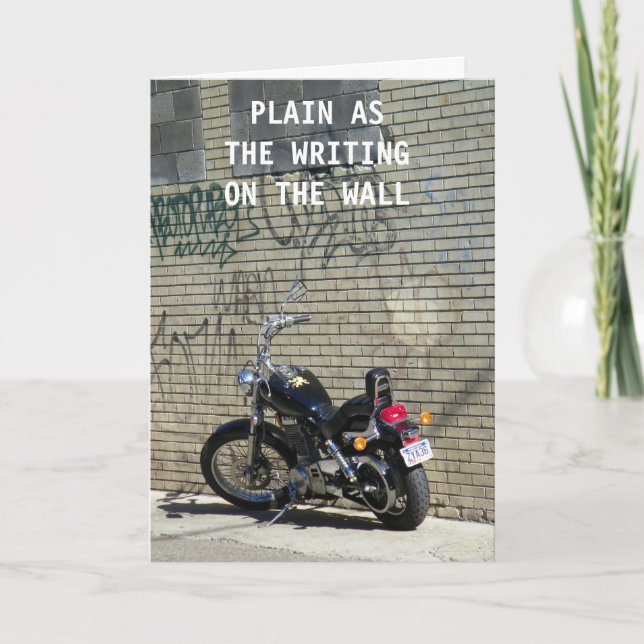 CARTE DE REMERCIEMENTS ÉCRIRE SUR LE MUR-MERCI ! (Devant)