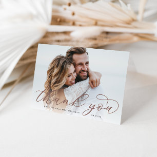 Carte De Remerciements Écriture Calligraphique Classique Mariage Photo Pl