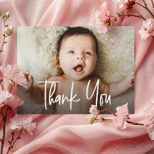 Carte De Remerciements Écriture de traitement de photo horizontal pour la