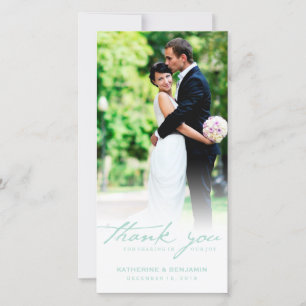 Carte De Remerciements Écriture manuscrite vintage Script Mariage photo c