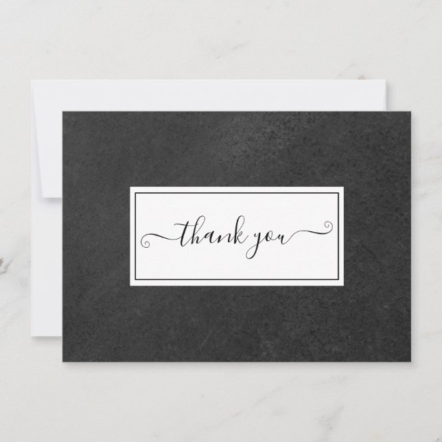 Carte De Remerciements Écriture simple sur tableau noir (Devant)