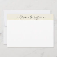 Écru blanc Écran minimaliste moderne Nom personnal